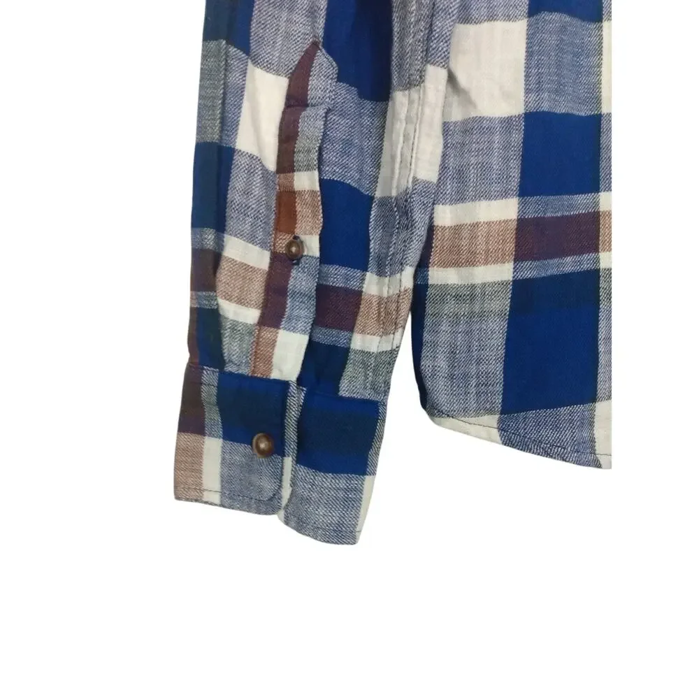 Levi's Men's Shirt Size S Long Sleeve Plaid Button Up‎ Blue Shirt Cotton NWT